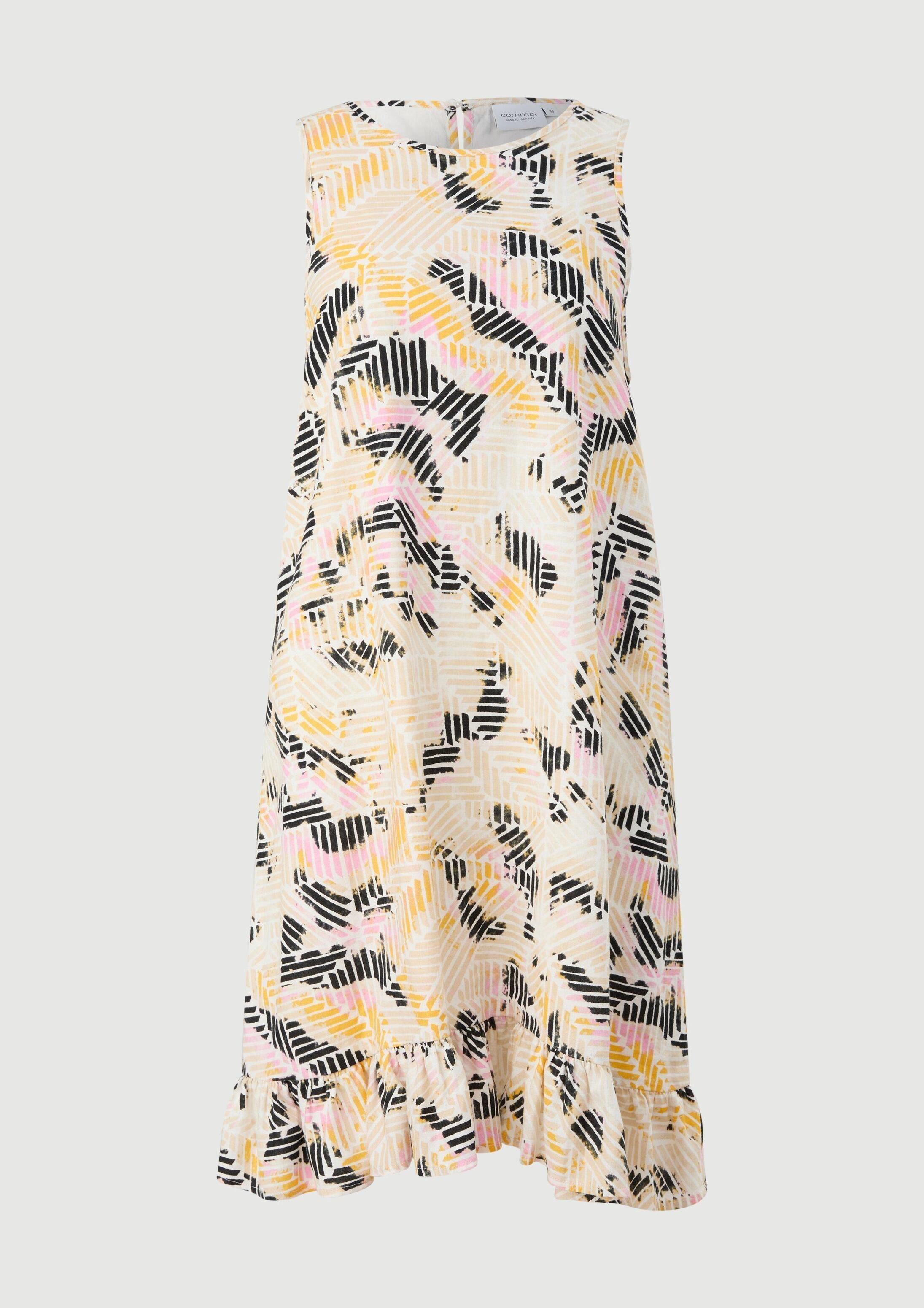 comma Minikleid Kleid Kleid aus Leinen und Viskose