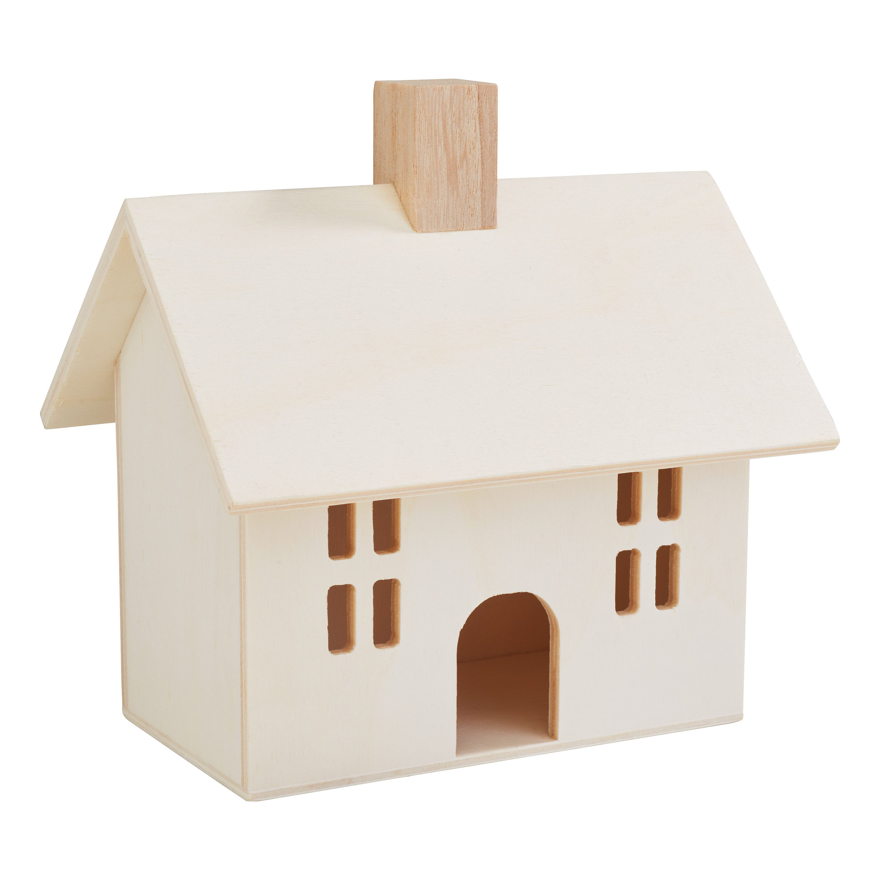 VBS Dekoobjekt Deko Holzhaus, 14x14x10,5cm