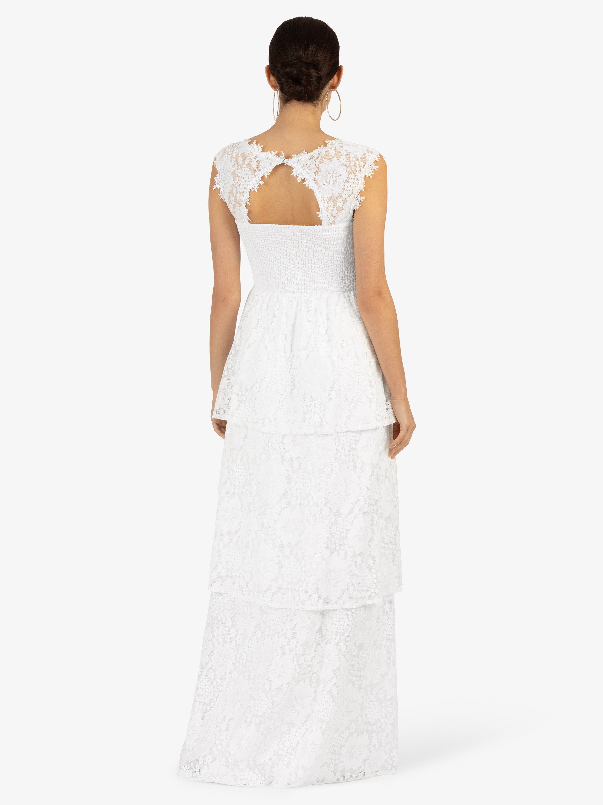 Kraimod Abendkleid mit einem Oberteil aus Mesh mit Spitze