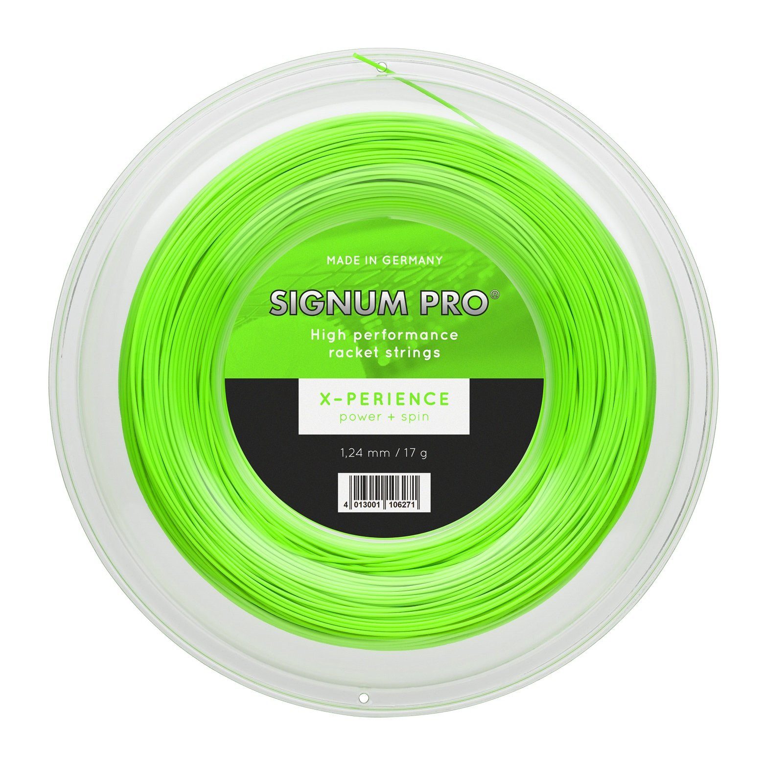 Tennissaite X-perience (Haltbarkeit+Spin) grün 200m Rolle