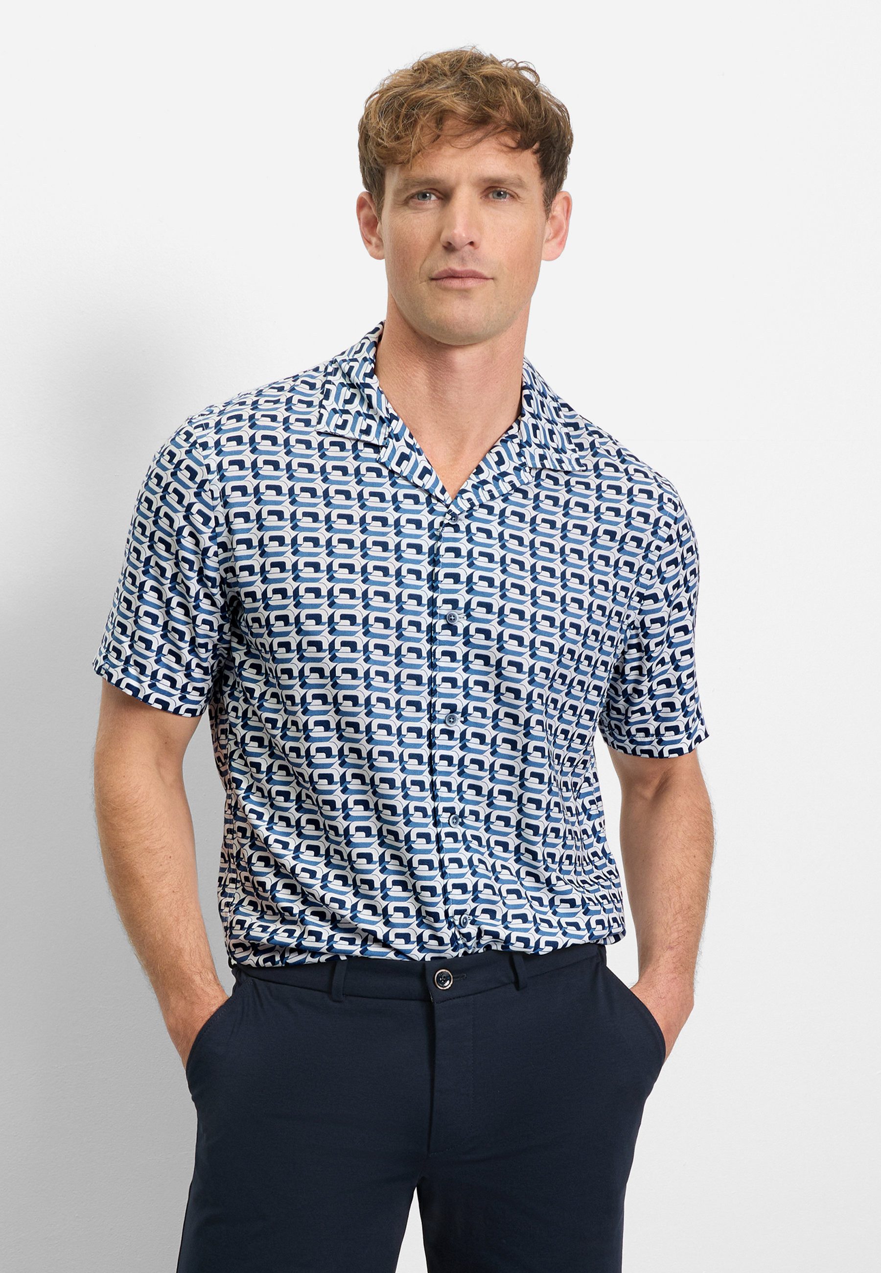 Kurzarmhemd OLYMP Casual, regular fit, Reverskragen