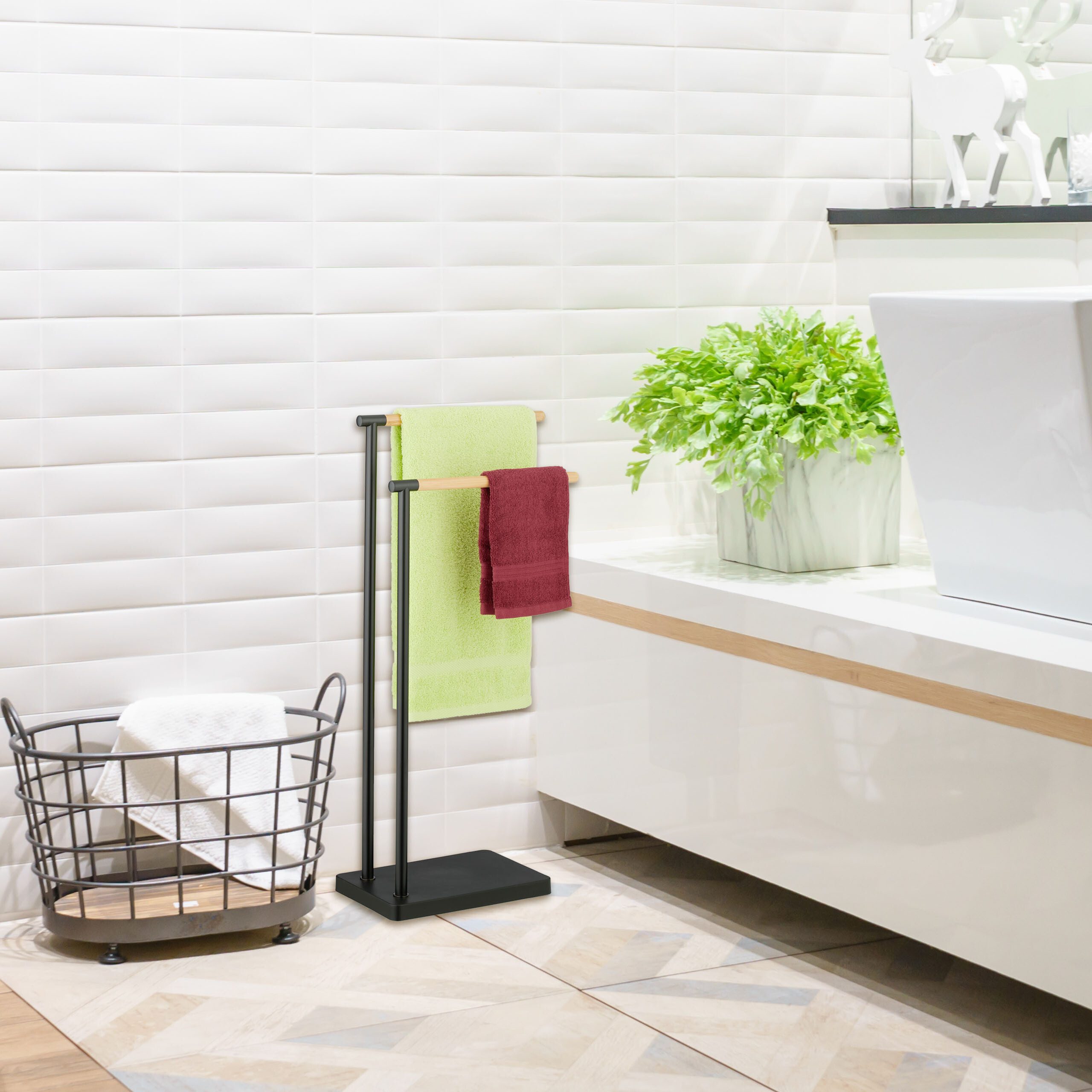 relaxdays Handtuchständer Handtuchhalter stehend günstig online kaufen