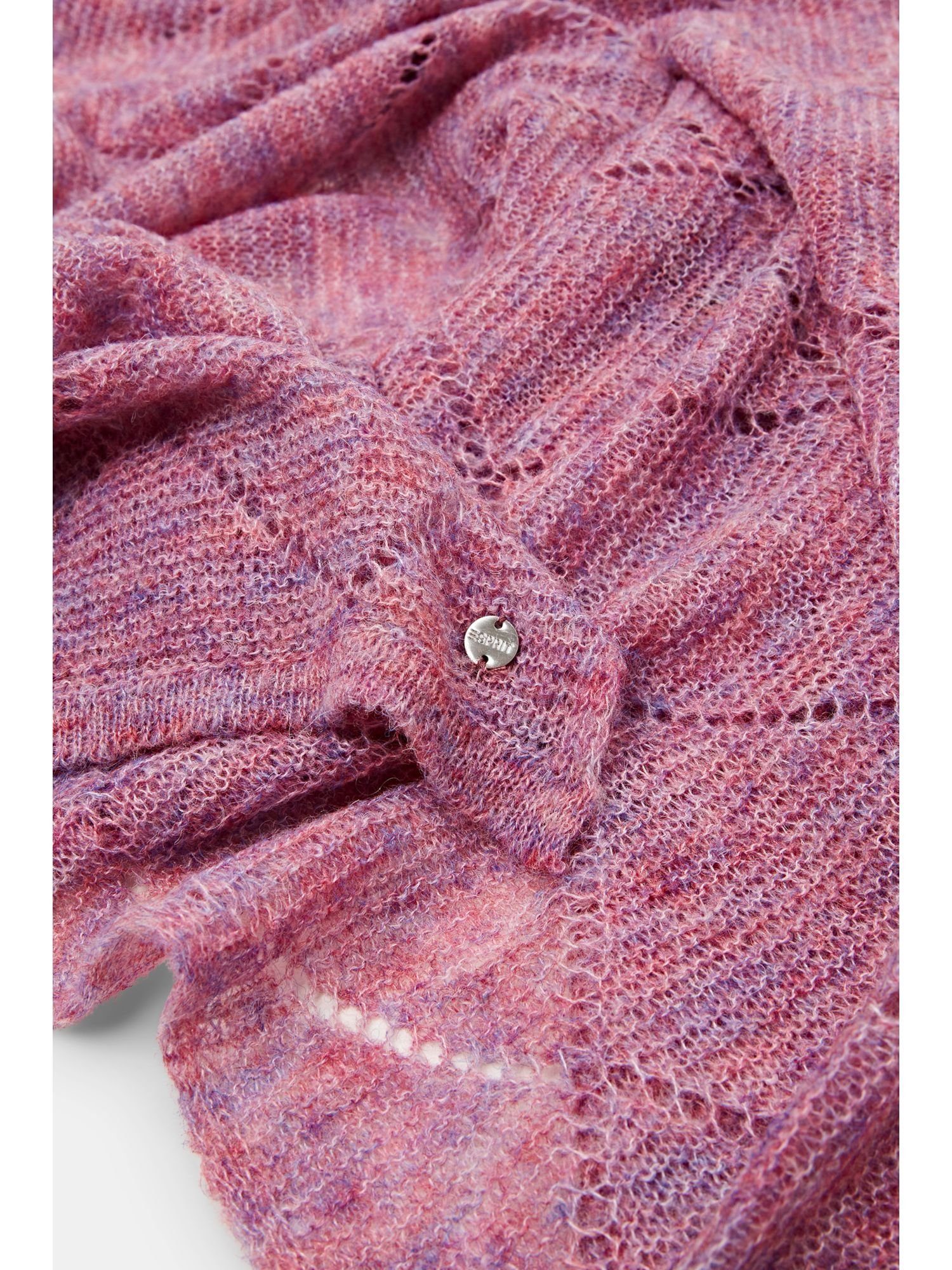 mit Modeschal Ajour-Schal OLD Wolle Esprit Recycelt: PINK
