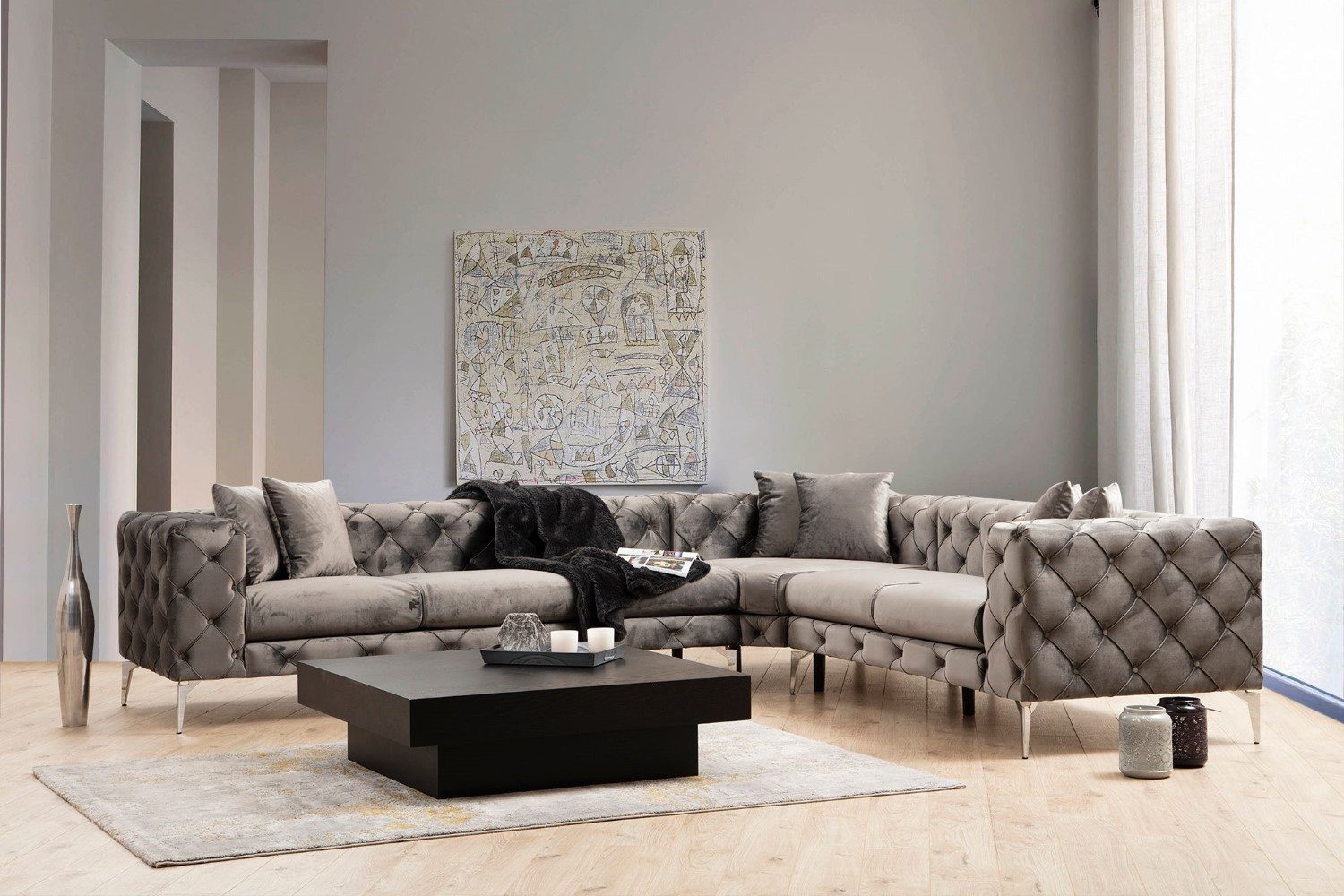 Myhomelando Ecksofa Como, XXL-Ecksofa für die ganze Familie