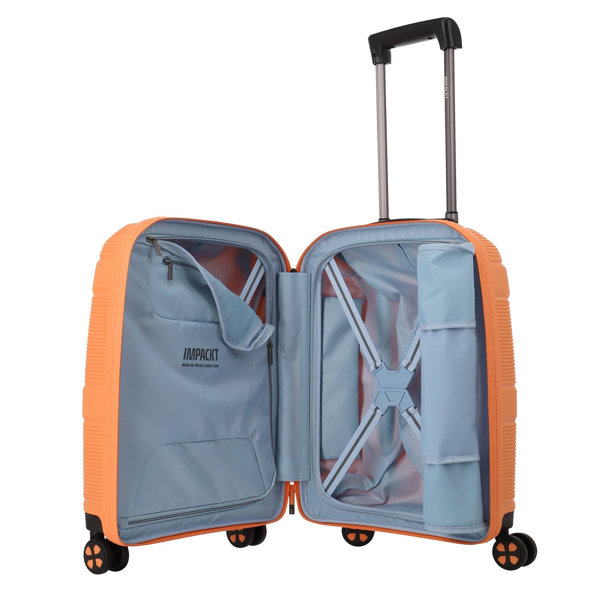 IMPACKT Handgepäck-Trolley IP1, 4 Rollen, Polypropylen