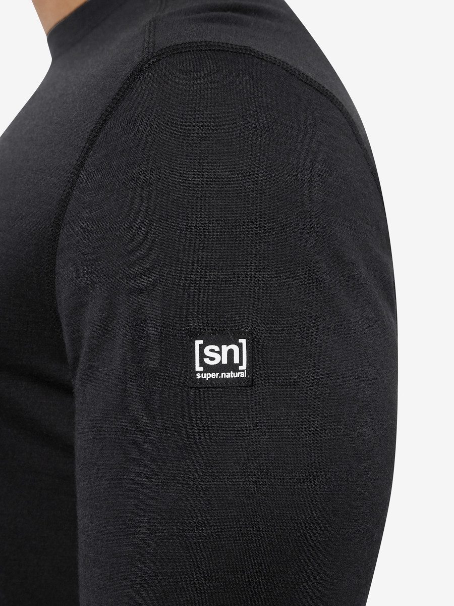 SUPER.NATURAL Langarmshirt für Herren, Merino M SIERRA140 LS atmungsaktiv, enganliegend