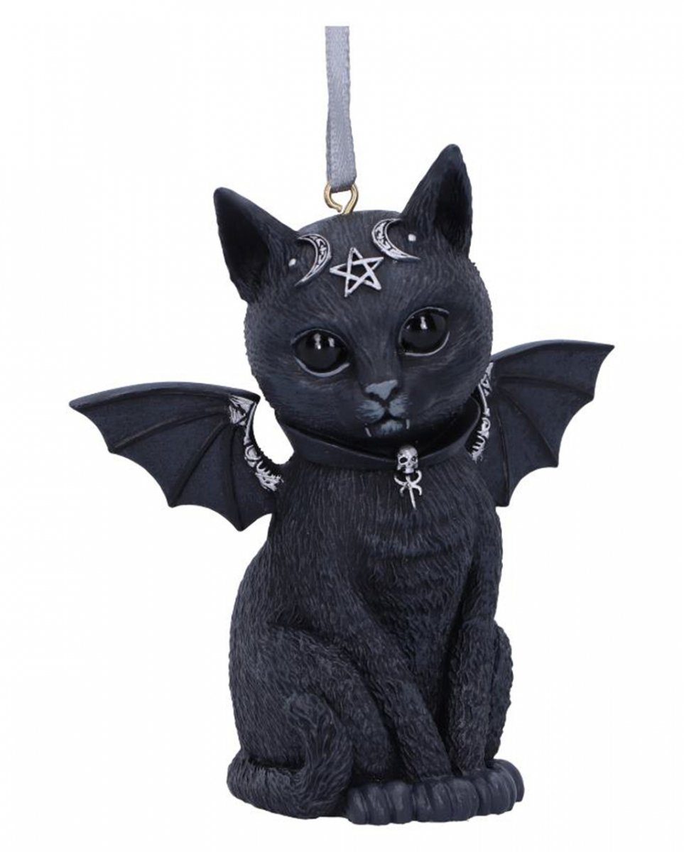Horror-Shop Dekofigur Malpuss Hexenkatze Weihnachtsschmuck 9cm günstig online kaufen
