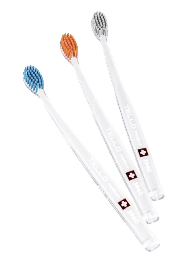Tello GmbH Zahnbürste 5x TELLO Brush Medium 3940 - Zahnbürste - Medium Borsten