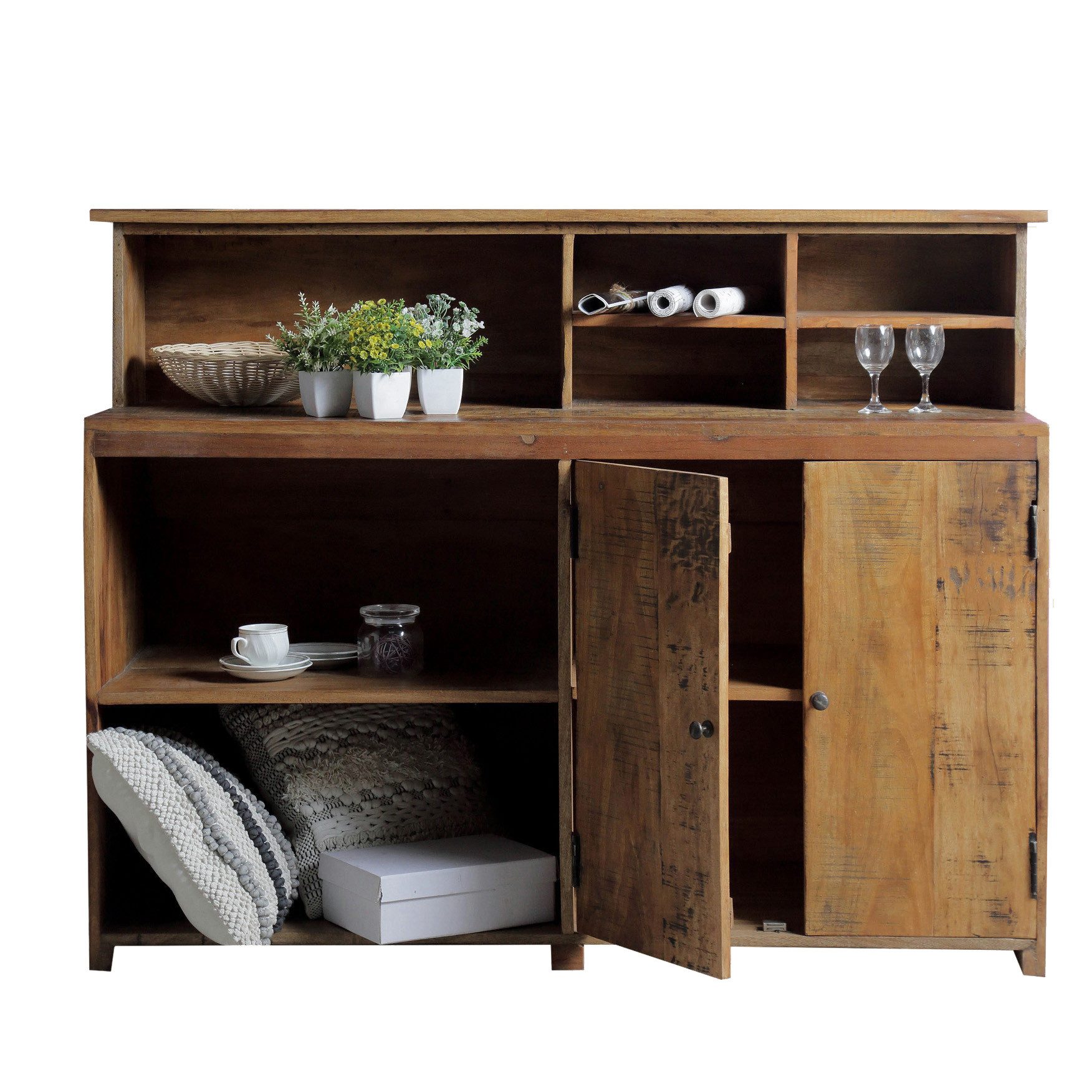 More2Home Empfangstheke Ladentresen / Bartheke CASH, recycelte Althölzer, ca. 145 cm