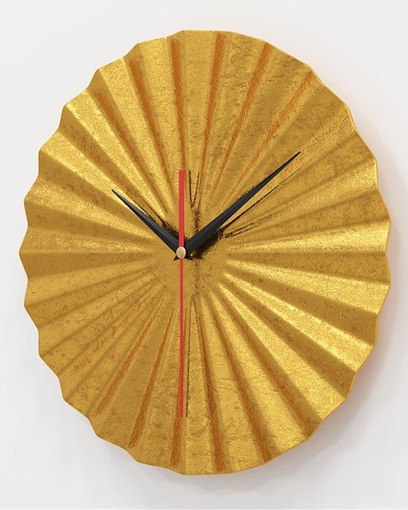 Dekorative Wanduhr Wanduhr stille Wanduhr, moderne Wanduhr aus Eisen, dekorative Uhr (Für die Wanddekoration im Wohnzimmer Uhr) goldfarben