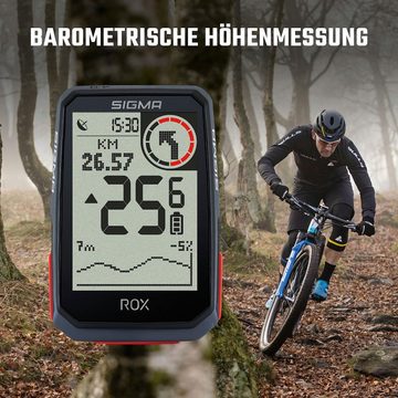 SIGMA SPORT Fahrradcomputer Rox 4.0 HR Set GPS Bike Computer Navi Fahrradtacho Komoot