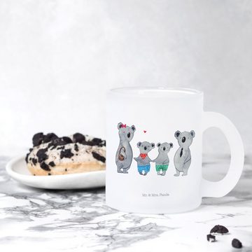 Mr. & Mrs. Panda Teeglas Koala Familie zwei - Transparent - Geschenk, Teebecher, Vatertag, Koa, Premium Glas, Satinierte Oberfläche