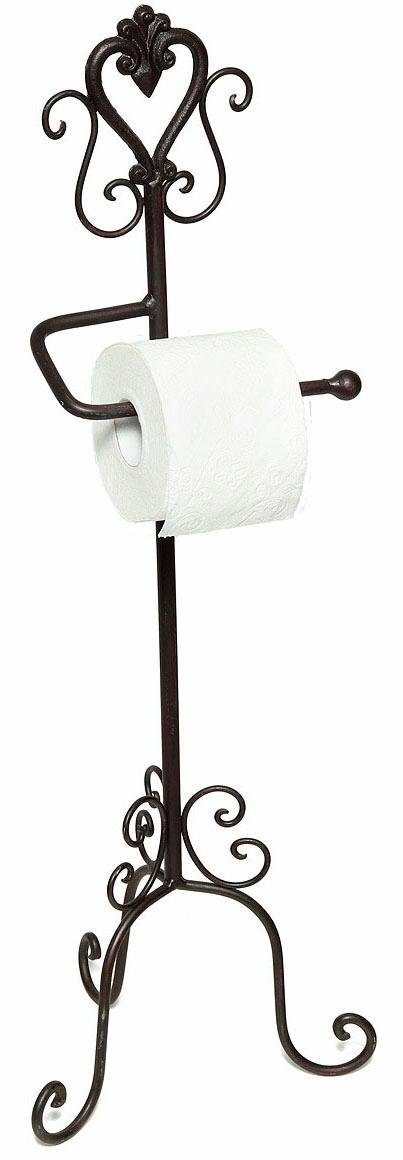 Home affaire Toilettenpapierhalter Antik, schwarz