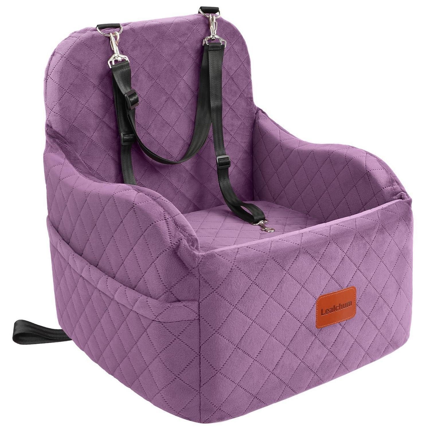 LuxusKollektion Hunde-Autositz Hunde Autositz Welpensitz Kissen Hundeleinen Purple Medium