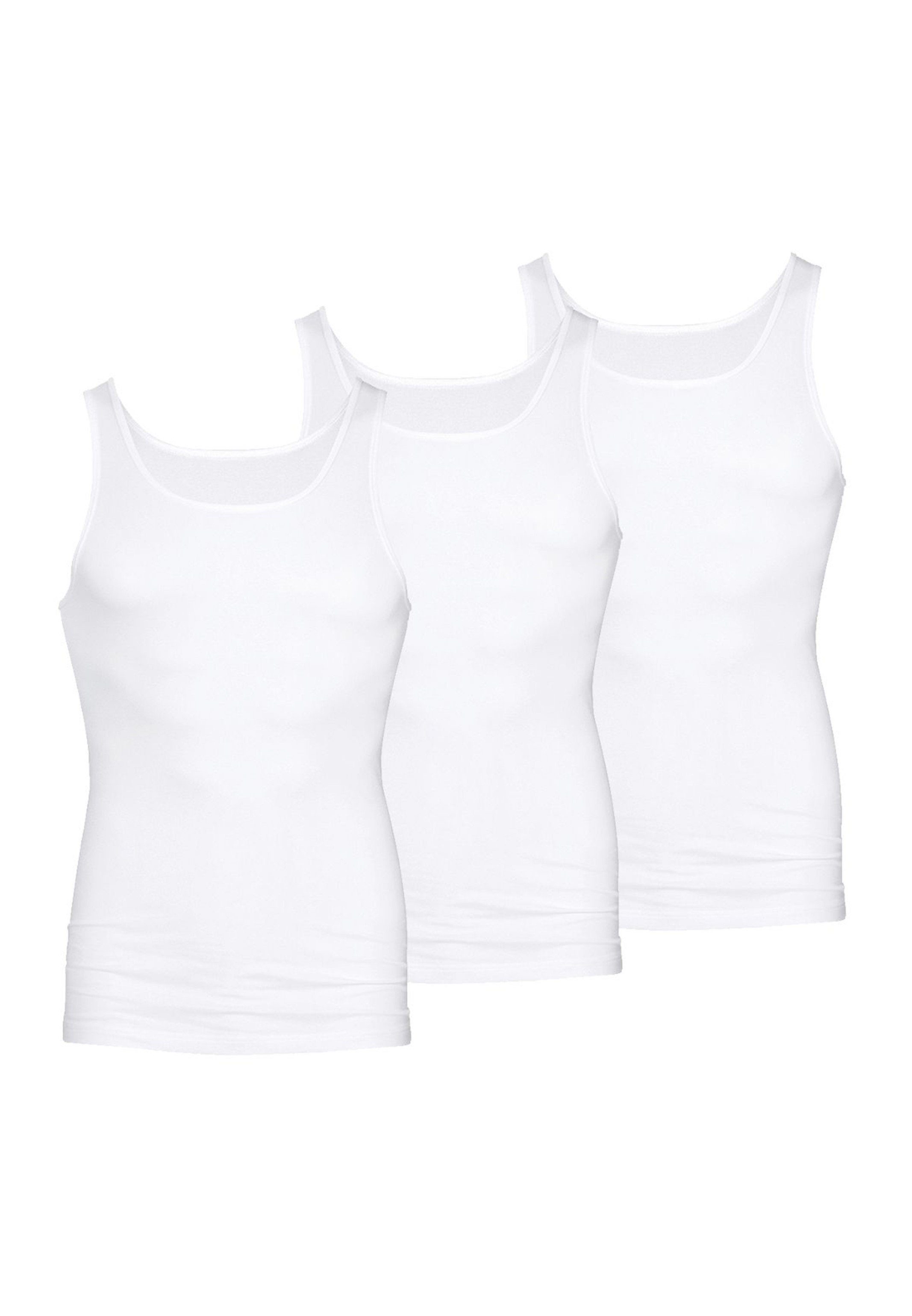 Mey Unterhemd 3er Pack Dry Cotton (Spar-Set, 3-St) Unterhemd / Tanktop - Baumwolle - Thermoregulierend Weiß