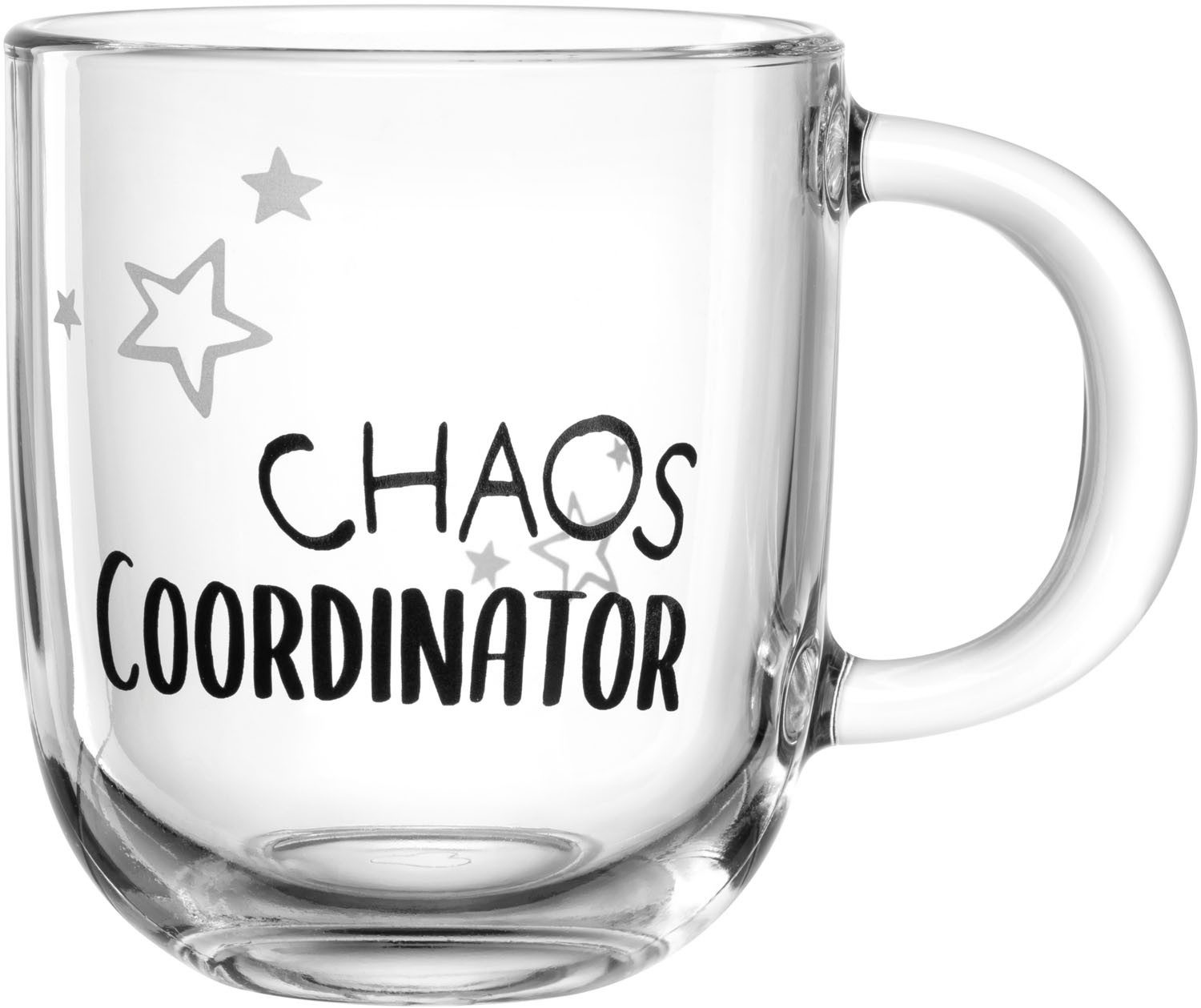 LEONARDO Tasse BEcher "CHAOS COORDINATOR", 4er-Set, UFFICIO, Glas, spülmaschinengeeignet