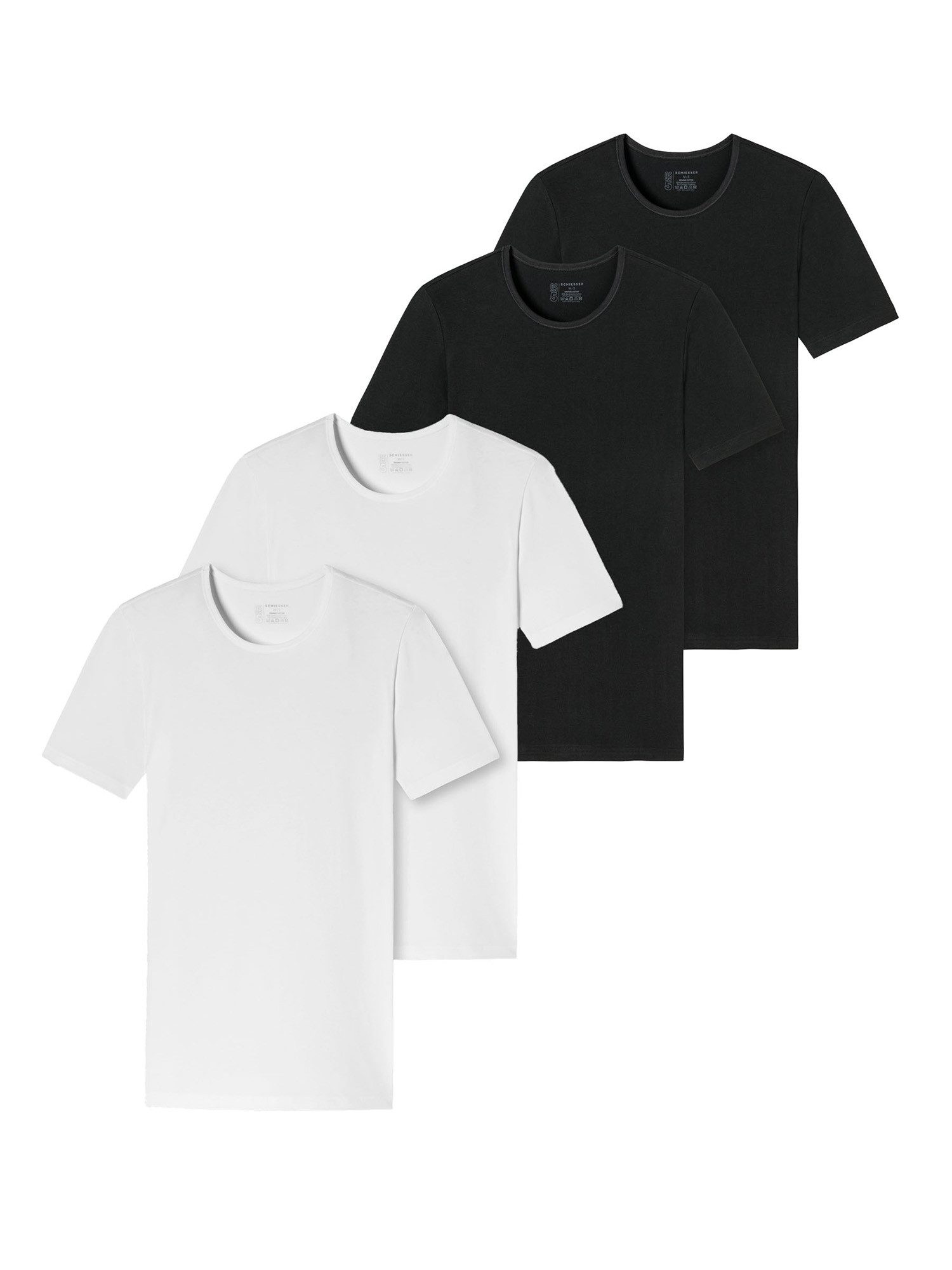 Schiesser T-Shirt 95/5 Organic Cotton (4-tlg) günstig online kaufen
