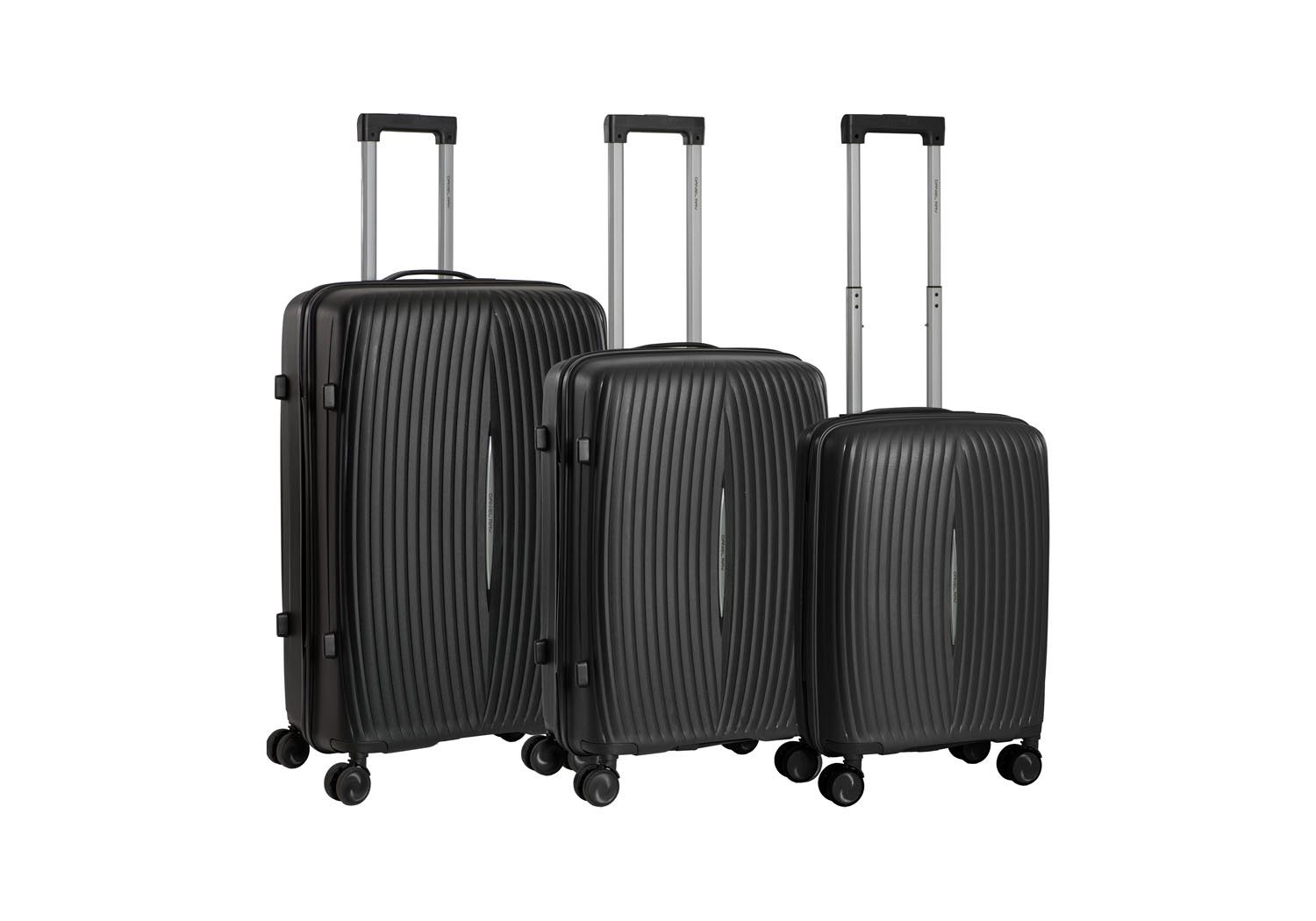 Daniel Ray Валізиset Travel Castlemaine Gr. S/M/L Валізи 3-SET DR01.1620 Spinner, 4 Rollen, (Stück, 3 tlg., 3), vier 360°-Doppelrollen