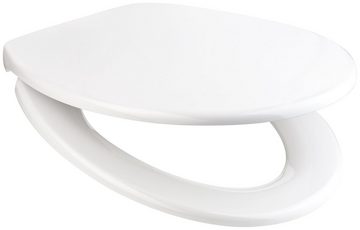 WC-Sitz Premium Toilettendeckel antibakteriell oval weiß. Klodeckel mit Quick-Release-Funktion und Softclose Absenkautomatik. Wc-sitz hochwertigen Duroplast und rostfreiem Edelstahl abnehmbar.