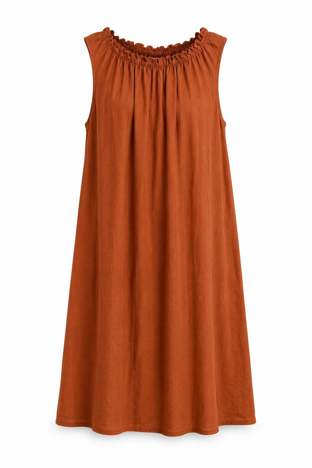 ITALY VIBES Sommerkleid - leichtes Viskosekleid mit gerafftem Kragen - Damen Kleid ONE SIZE - passend für Größen M bis XL