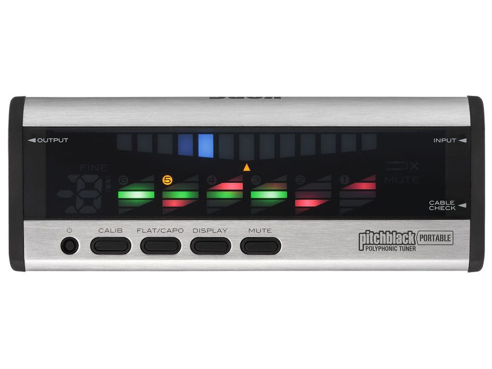 Korg E-Gitarre Korg PitchBlack Portable Silber