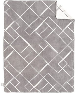 Wohndecke Jacquard Decke bugatti, IBENA, mit abstraktem Gitterdesign