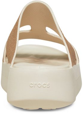 Crocs Getaway Platform Glitter H-Strap Pantolette, Plateau, Sommerschuh, Schlappen mit Glitzer