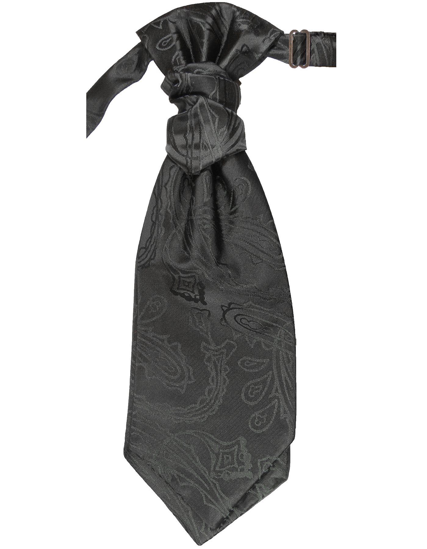Paul Malone Krawatte Elegantes Herren Plastron barock Hochzeitskrawatte - vorgebunden schwarz v2