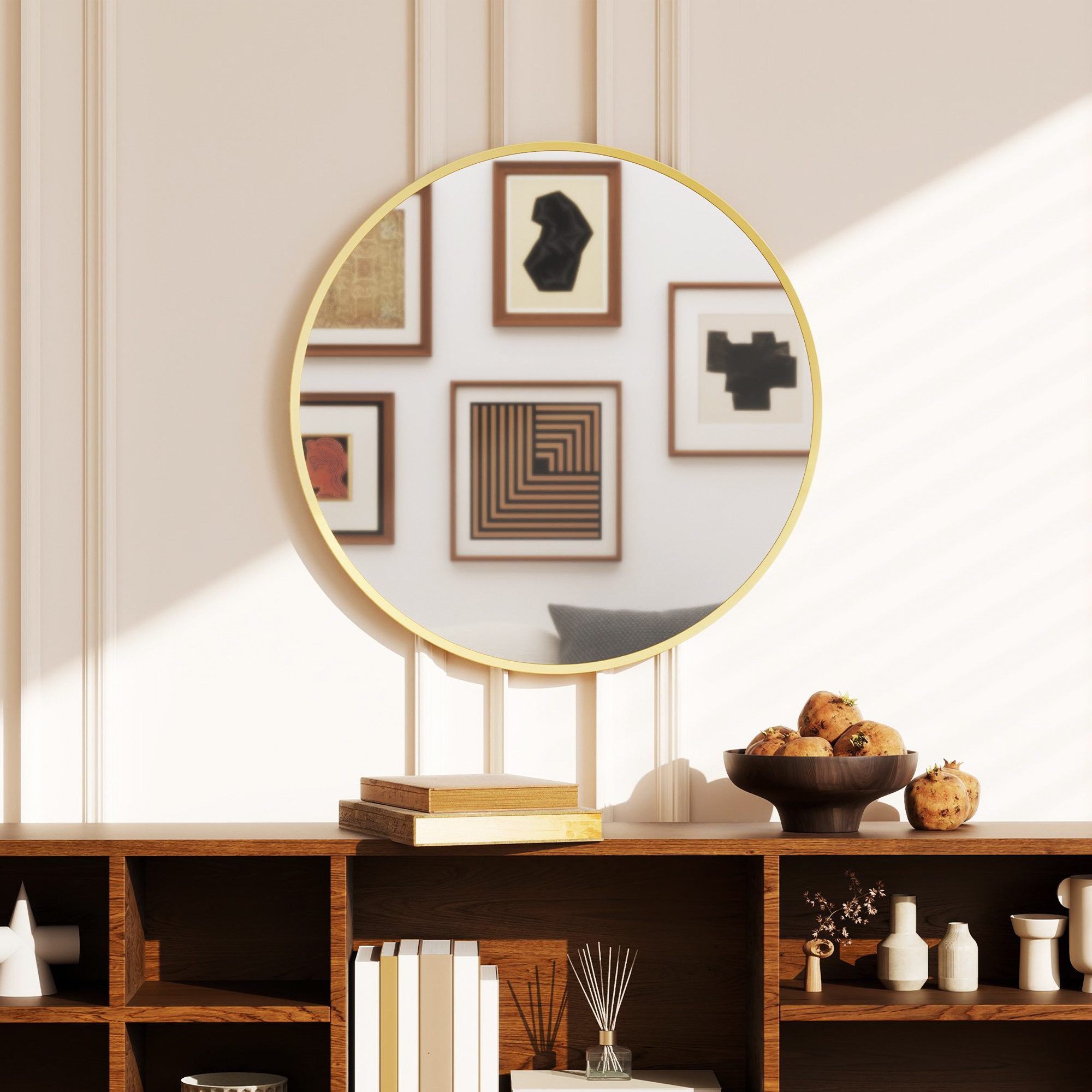 MC Star Wandspiegel Modernes Design, 60 x 60 cm, Gold