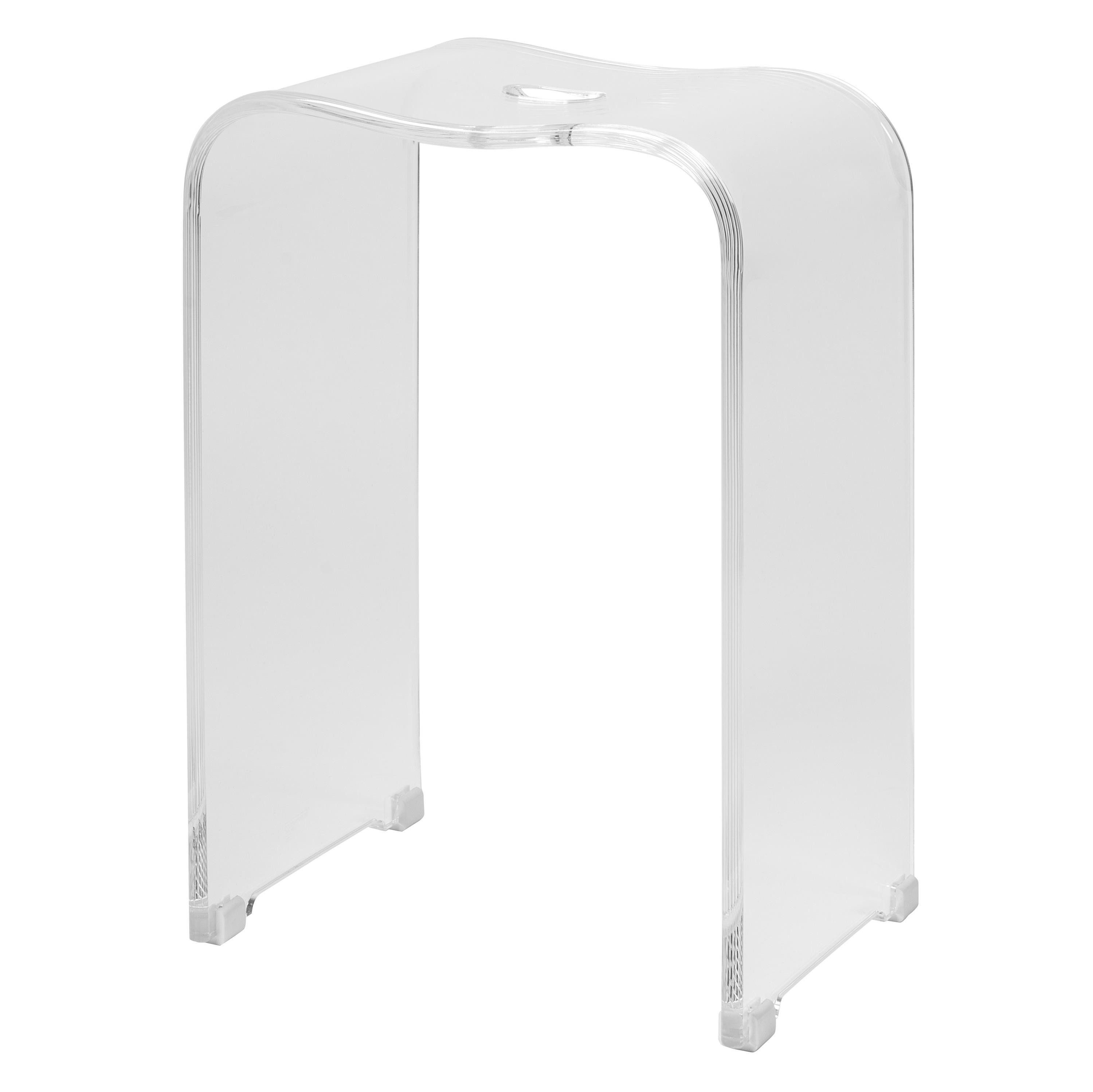 bremermann Dusch- und Badhocker Badhocker, Duschhocker aus Acryl, ca. 33 x 27,5 x 48 cm, ergonomisch, belastbar bis 130 kg