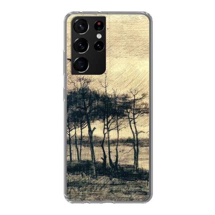 MuchoWow Handyhülle Kiefern im Sumpf - Vincent van Gogh Phone Case Handyhülle Samsung Galaxy S21 Ultra Silikon Schutzhülle