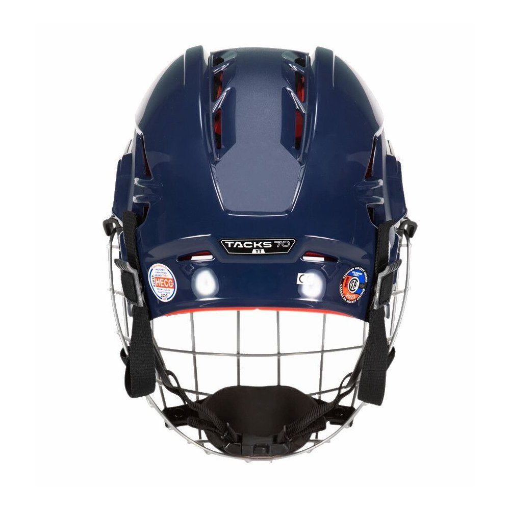 CCM Eishockey Schienbeinschoner Ccm Tacks 70 Navy Eishockeyhelm Combo Bambini