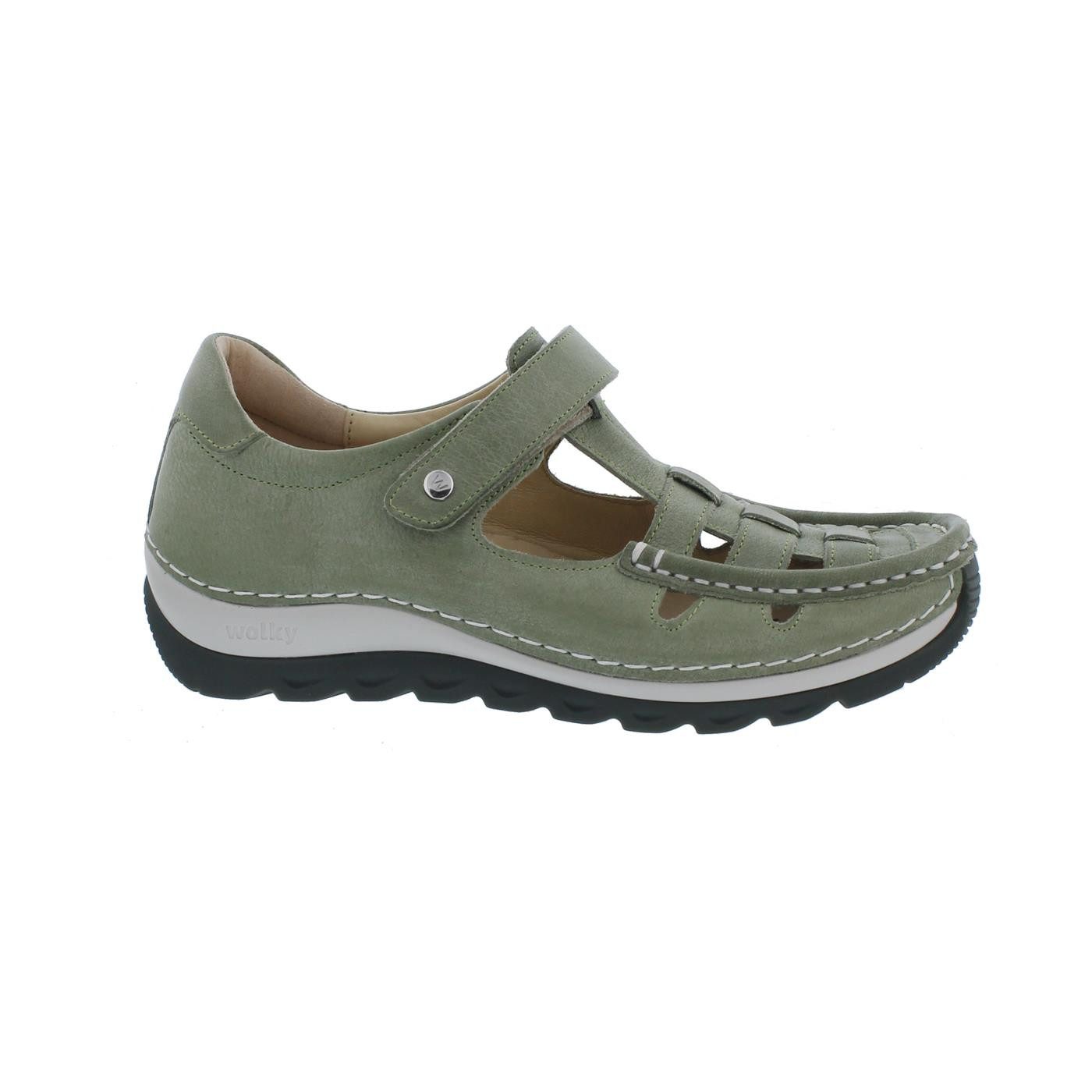 WOLKY Wolky Zambezi, Oxford leather (Glattleder), Light-Green, Klettverschlu Klettschuh