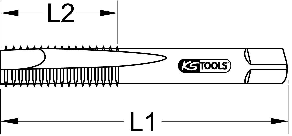 Thumbnail - KS Tools Gewindebohrer HSS CO Handgewindebohrer-Satz M, M30x3,5, 3-tlg