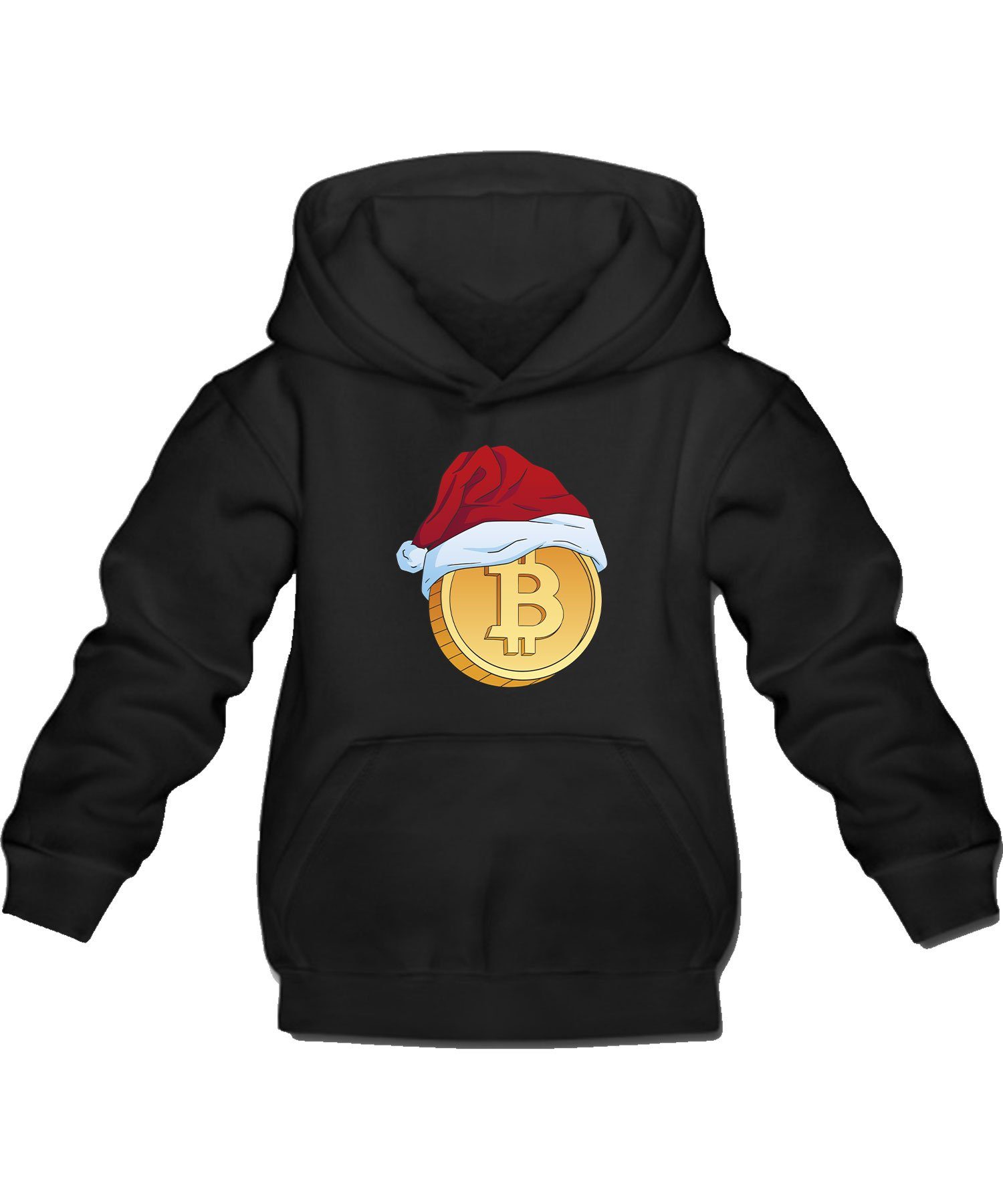 Formatee Hoodie Quattro Kinder (1-tlg) Kryptowährungen Weihnachtsmütze Bitcoin