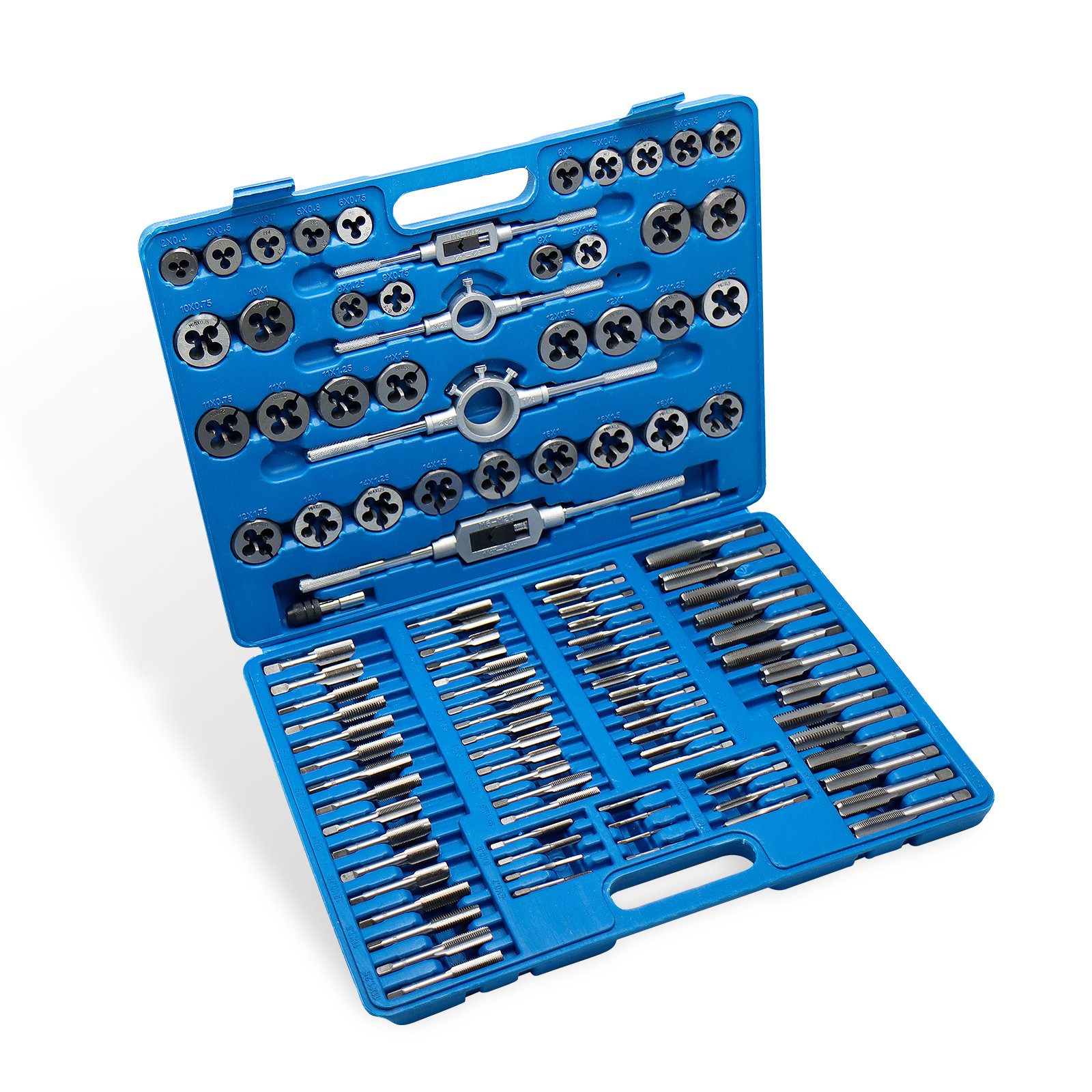 CCLIFE Gewindebohrer M2-M18 Gewindeschneider Satz Gewinde Bohrer Gewindeschneidsatz, 110-tlg.