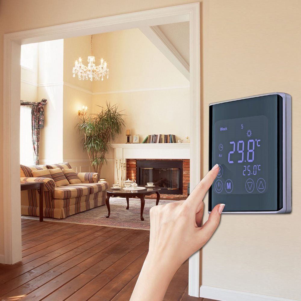 Wifi Thermostat, Programmierbare, Smart Digital Home Raumthermostat Fußbodenheizung Wandheizung LCD Daskoo Raumthermostat