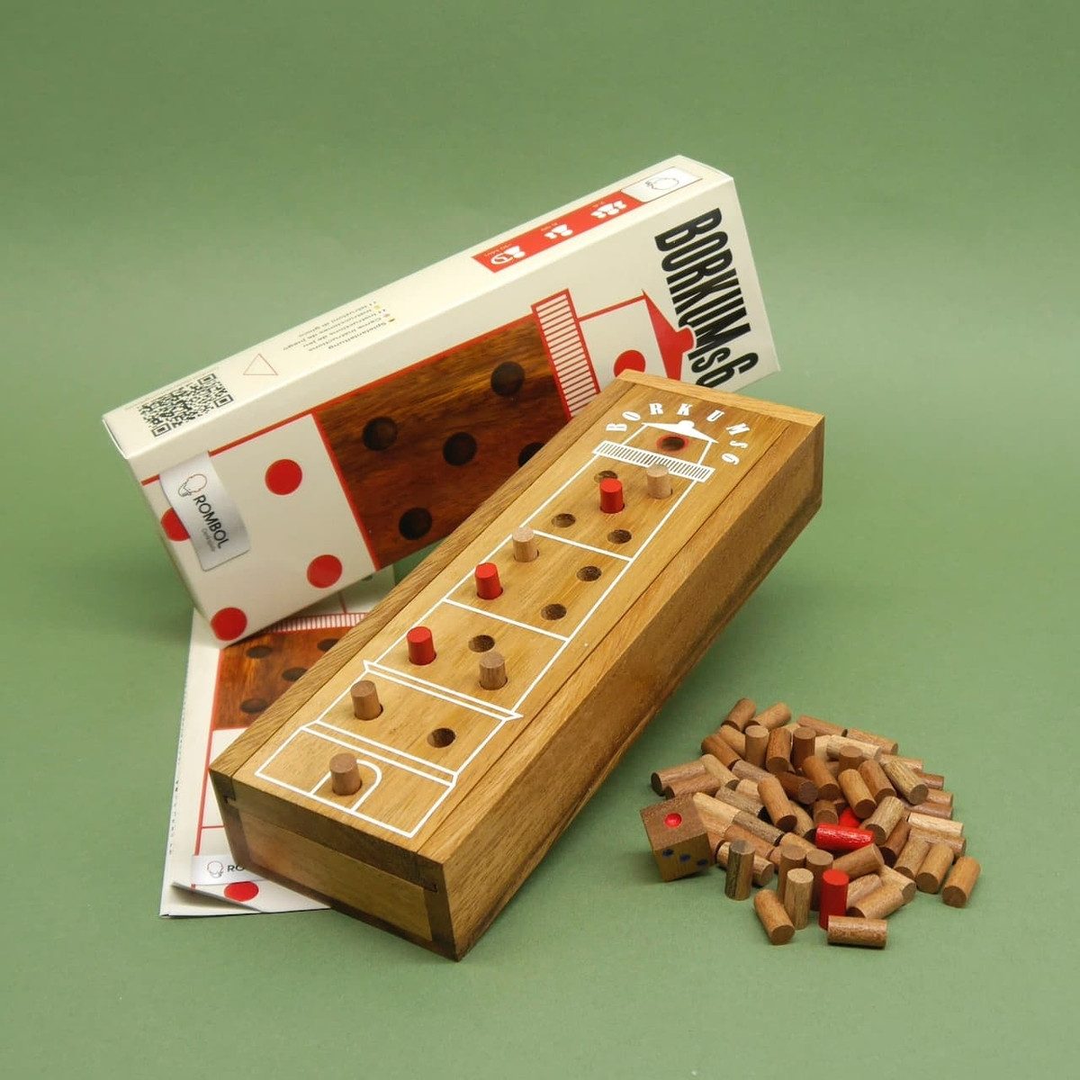 ROMBOL Denkspiele Spiel BORKUMs 6 - unterhaltsames Würfelspiel, Brettspiel, Holzspiel