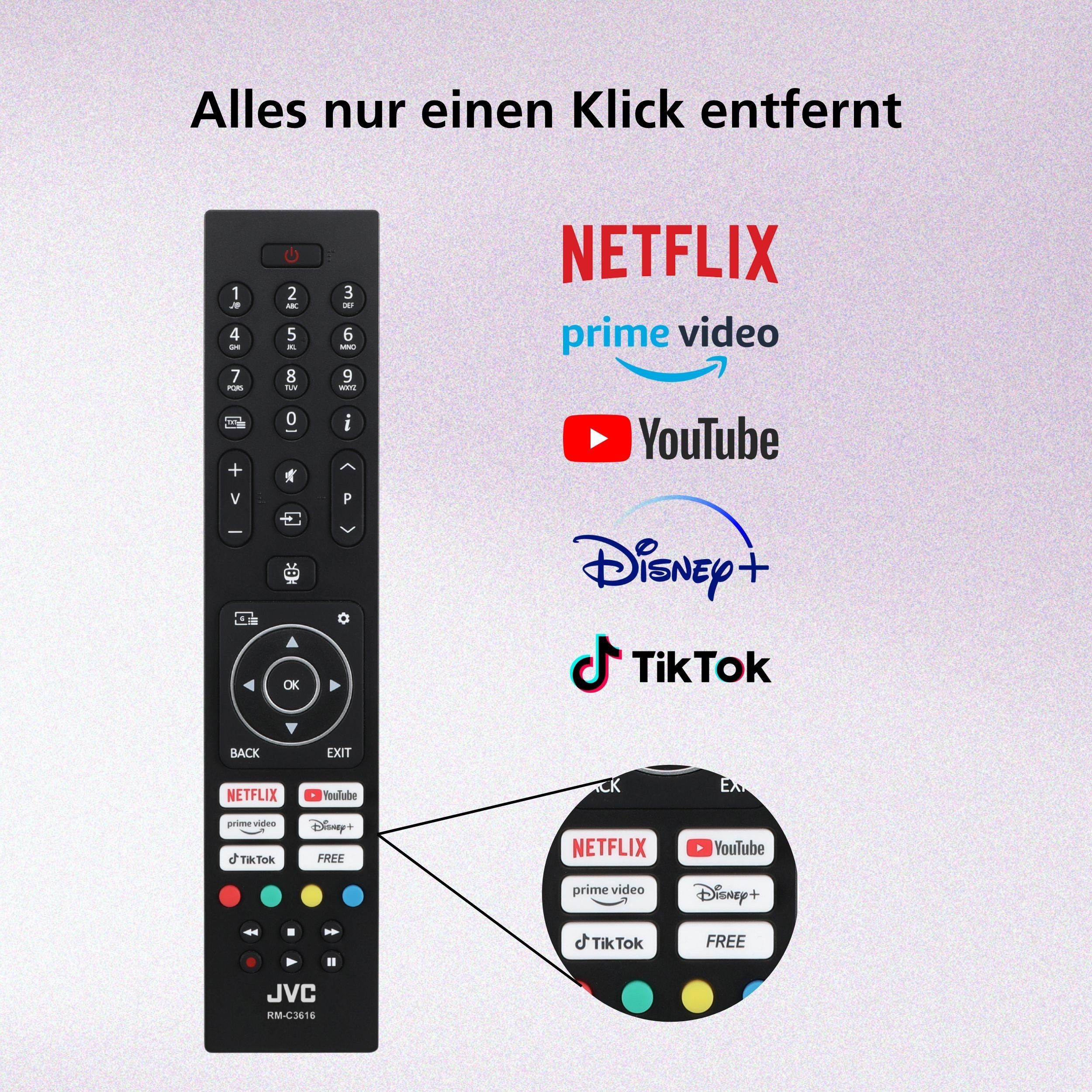 JVC LT-32VQF5655 QLED-Fernseher (80 cm/32 Zoll, Full HD, Smart TV powered by TiVo, Smart TV powered by TiVo, HDR, Triple-Tuner)
