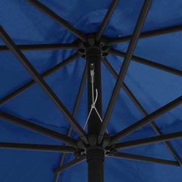 furnicato Sonnenschirm mit Metall-Mast 400 cm Azurblau