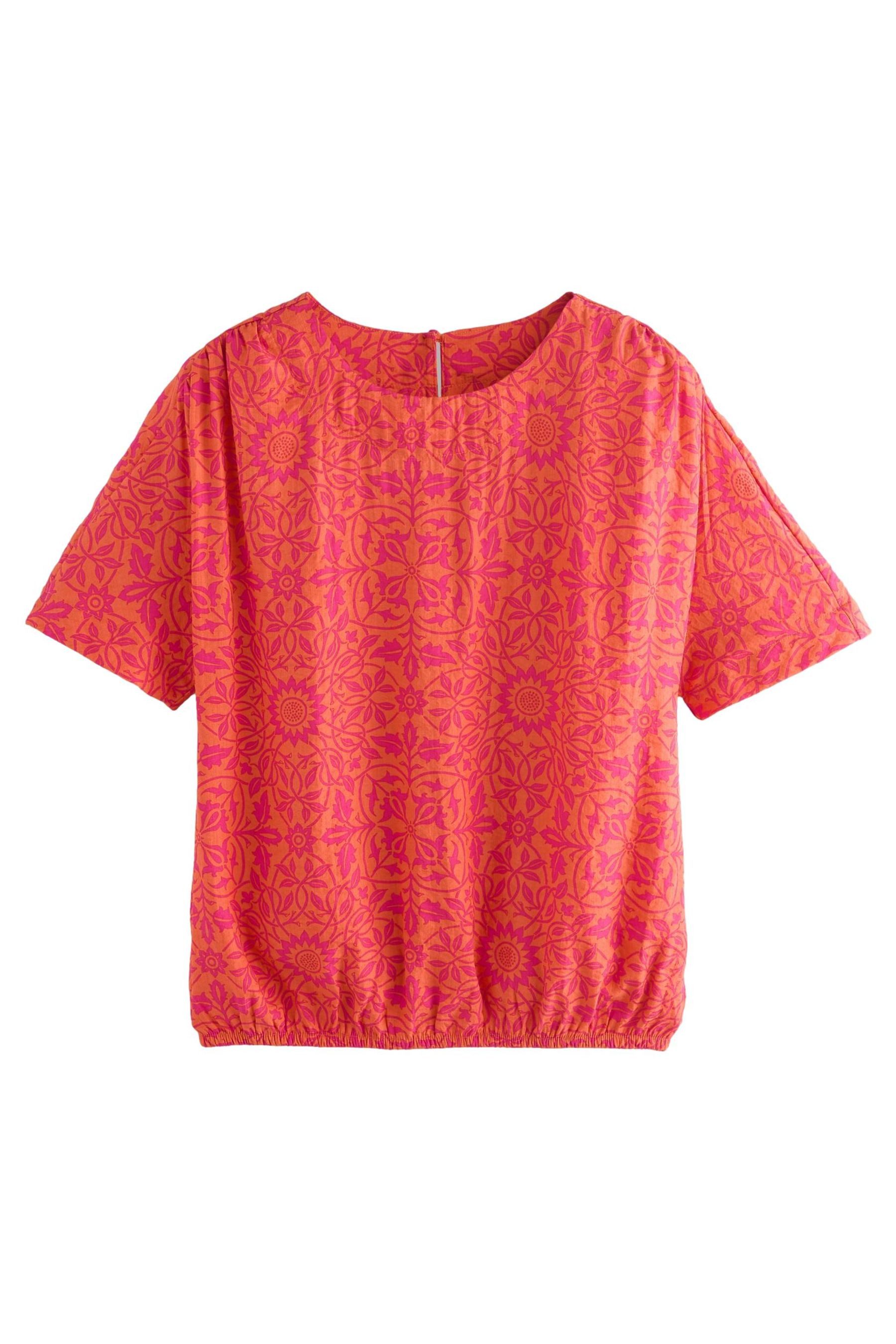 Next Blusenshirt Gemustertes Top mit Ballonsaum günstig online kaufen