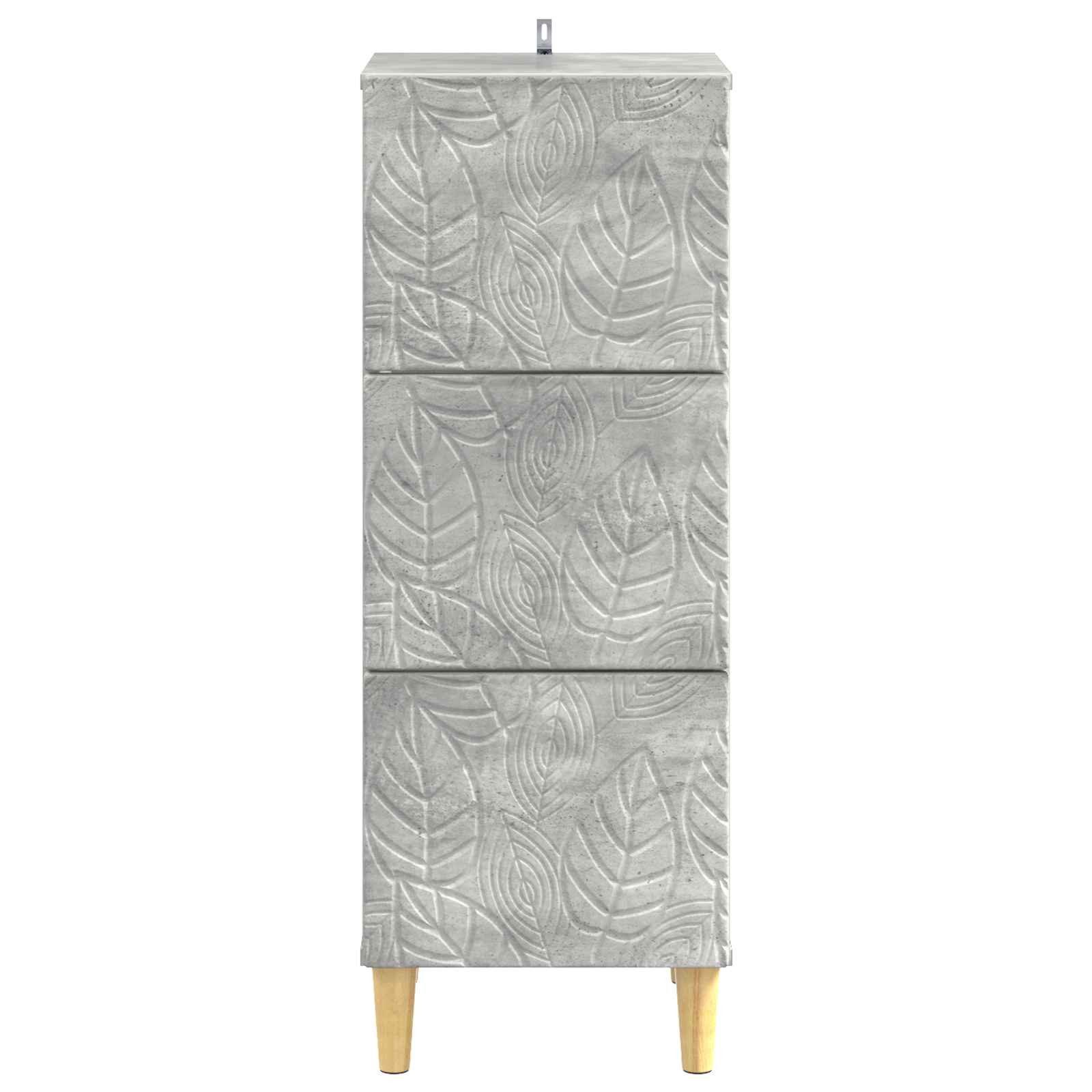 vidaXL Kommode 33 x 34,5 x 90 cm Kommode Schubladenschrank Sideboard schmal Betongrau