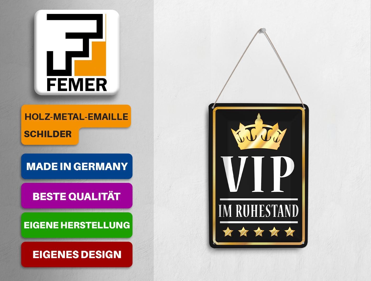 Femer GmbH Postkarte Spruch 10x14 cm VIP im Ruhestand (s/w), unfrankiert