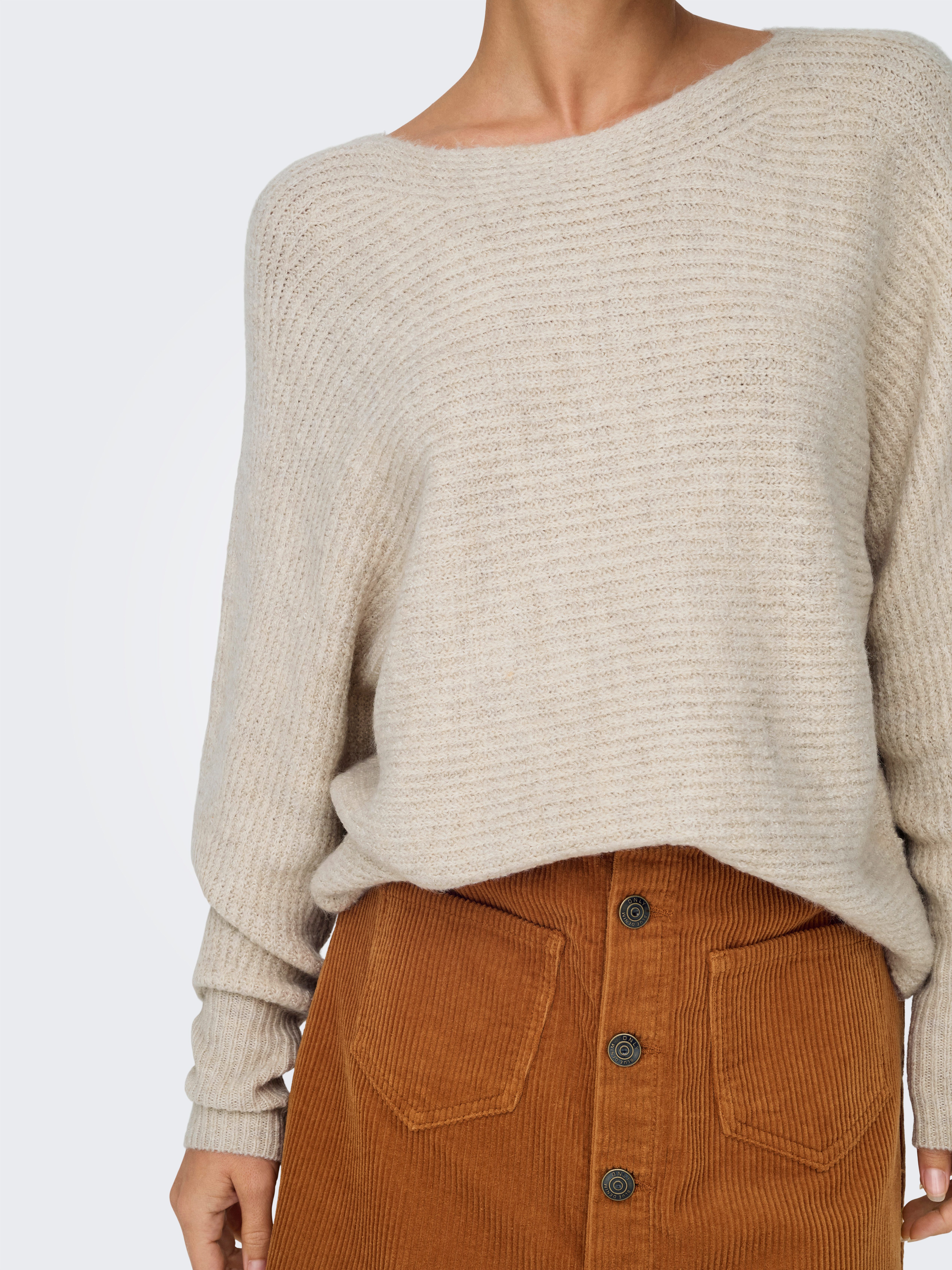 ONLY Strickpullover ONLDANIELLA L/S PULLOVER KNT NOOS Materialmix, regular fit