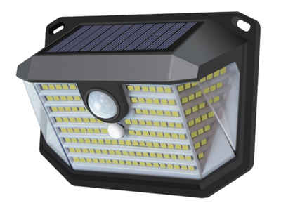 LUXULA LED Solarleuchte Solar-Wandleuchte, PIR & LUX Sensor, 3 Lichtmodi, IP44, kaltweiß, LED fest integriert, Tageslichtweiß, kaltweiß