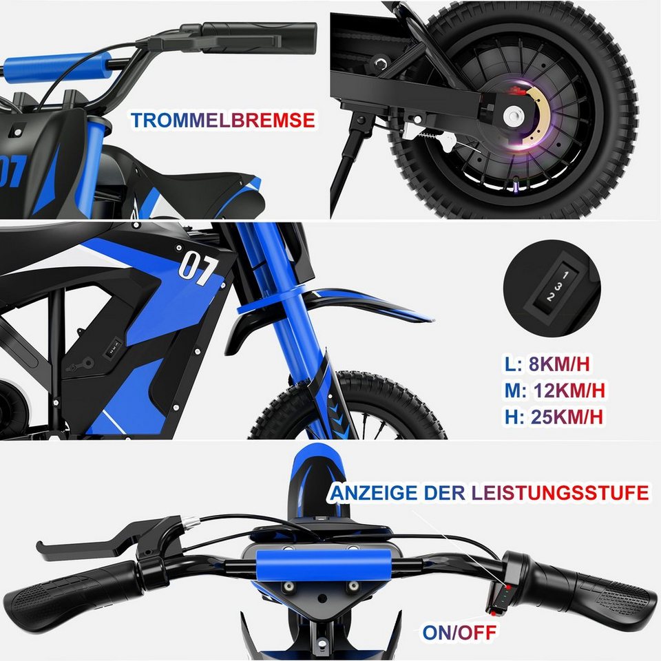 Evercross E-Motorroller, 25 km/h, 300W E-Motorräder für Kinder, 36V 4.0Ah,  Max range 15KM