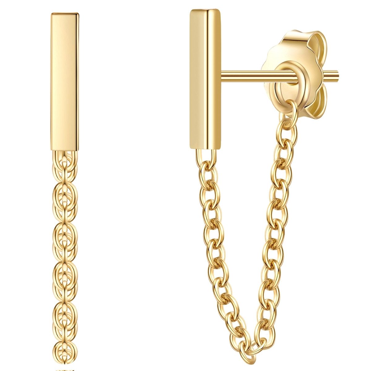 Paar Ohrstecker gelbgold