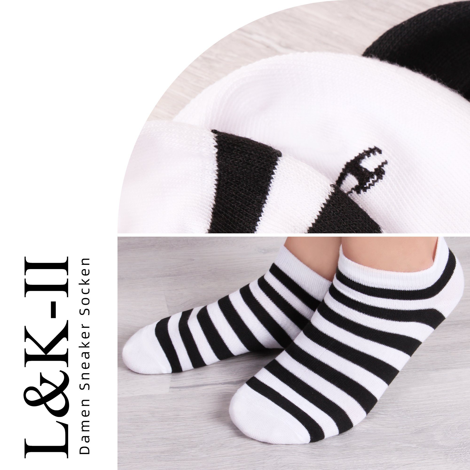 Libella Sneakersocken 92279-92276 (12er-Pack) 12 Paar Damen Sneaker Socken mit verschiendenen Motiven