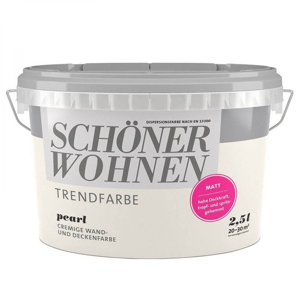 SCHÖNER WOHNEN FARBE Wandfarbe SW Trend Wandfarbe matt 2,5L pearl 9530