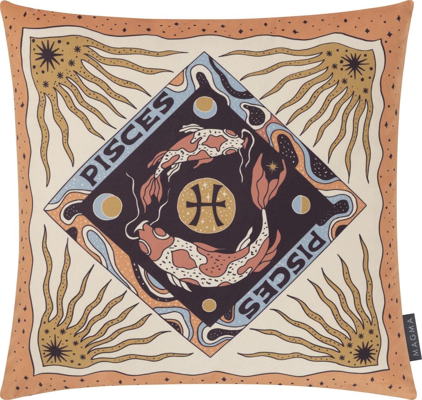 Magma Heimtex Подушкиbezug Sternzeichen Tierkreiszeichen beidseitig bedruckt 45x45cm samtig weich, (1 Stück), Tierkreiszeichen